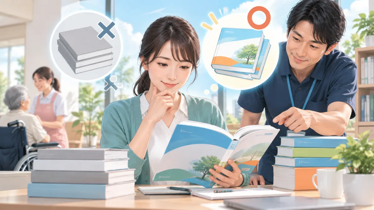 ケアマネ試験の参考書の選び方｜受験年度版を買うことが最優先ですのイメージ