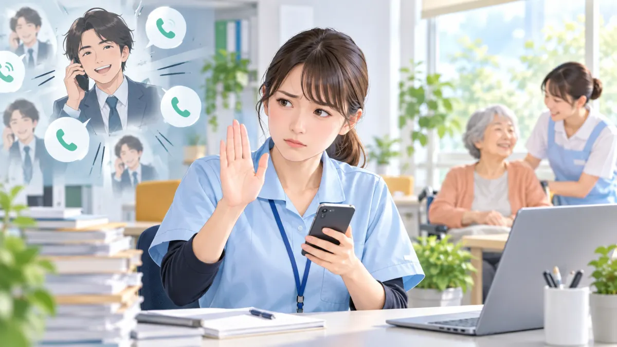 介護ワーカーの電話がしつこい？連絡を止める8つの方法【文例つき】のイメージ