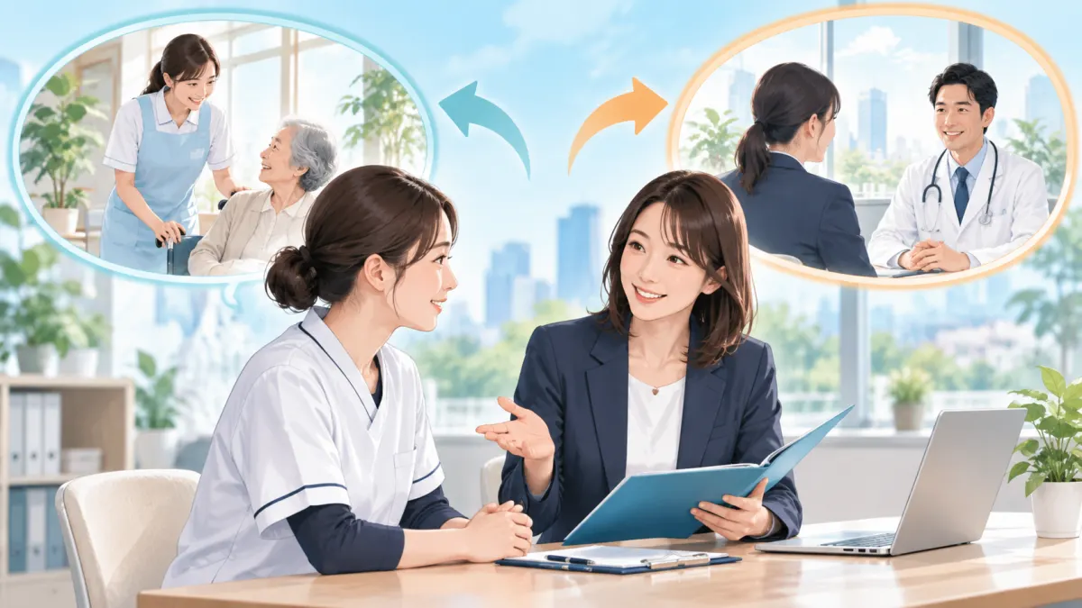 スタッフサービス・メディカルの評判｜派遣と紹介の両方を扱う仕組みからのイメージ