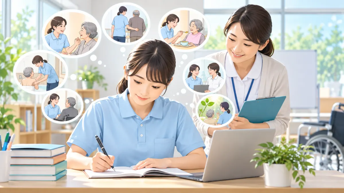【例文9つ】初任者研修レポートの頻出テーマ別・回答例のイメージ