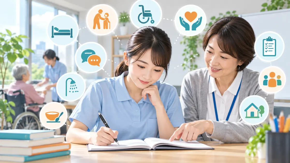 レポートで必ず使う介護の重要用語10とそのまま使える説明文のイメージ