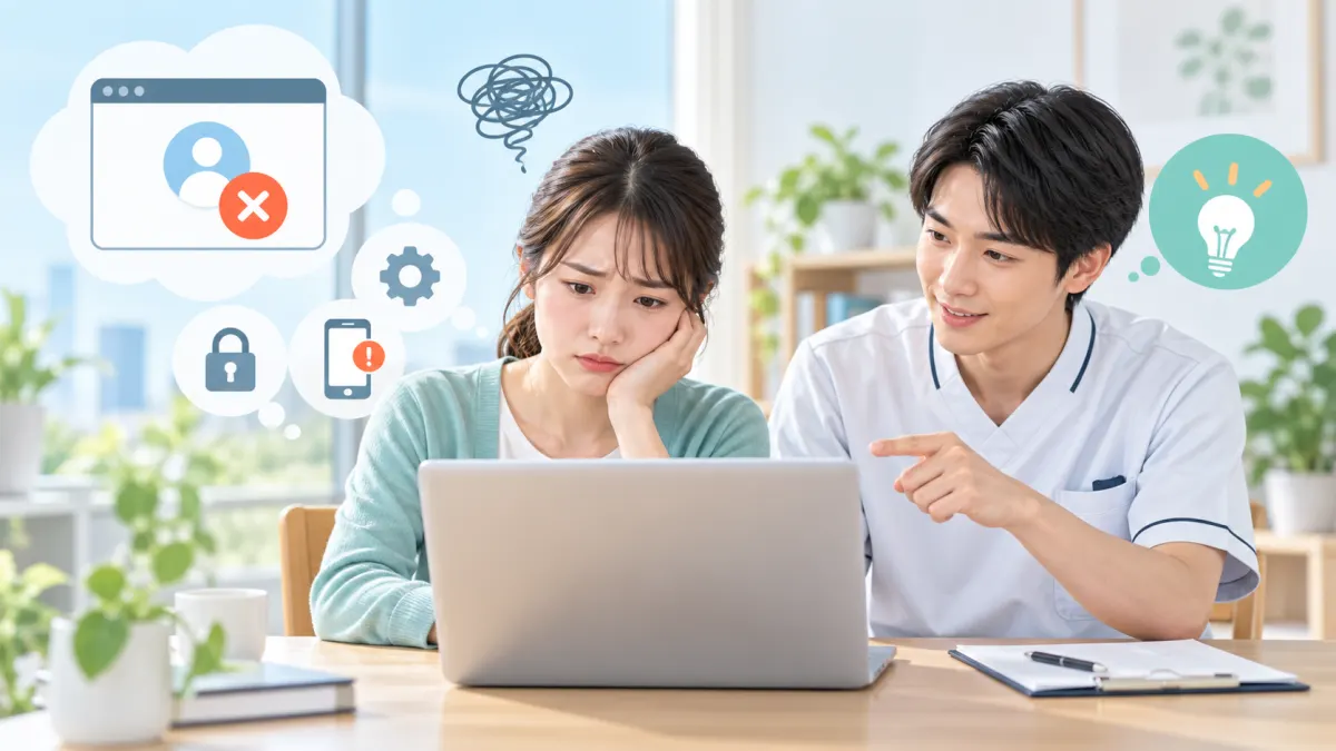 退会できないときの原因と対処のイメージ
