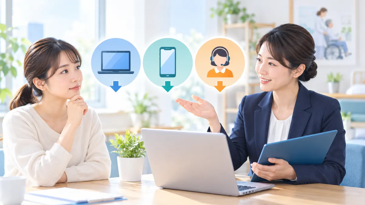3つのサービスで退会方法が違う｜まず確認のイメージ