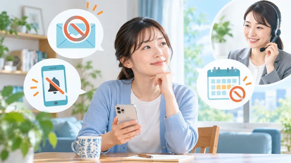 退会せずに連絡だけ止める3つの方法のイメージ