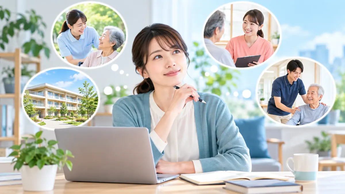 退会後に検討したい介護の転職サービスの選び方のイメージ