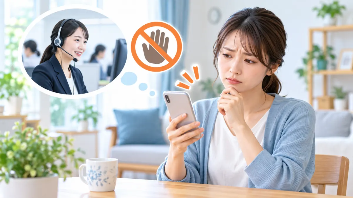 登録していないのに電話が来るときの対処のイメージ