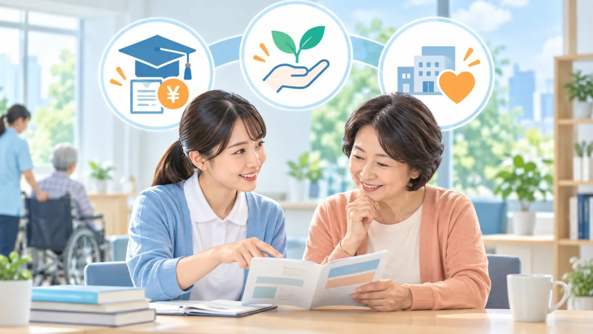 受講料を抑える3つの制度と使い方のイメージ