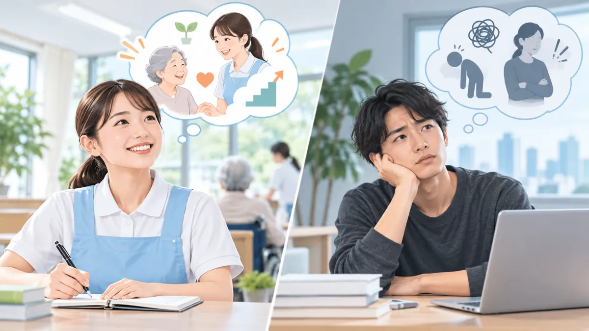 未来ケアカレッジが向いている人・向いていない人のイメージ