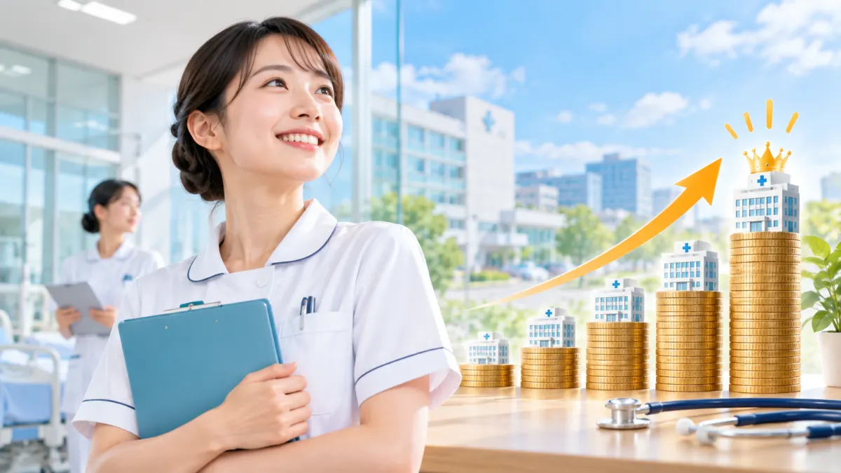 看護師の給料が高い病院はどこ？看護師高収入ランキングのイメージ