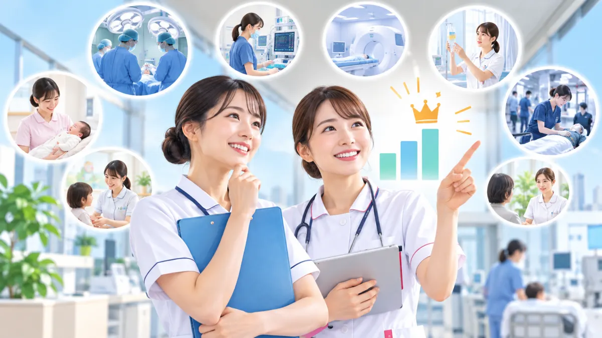 看護師に人気の診療科ランキングTOP10のイメージ