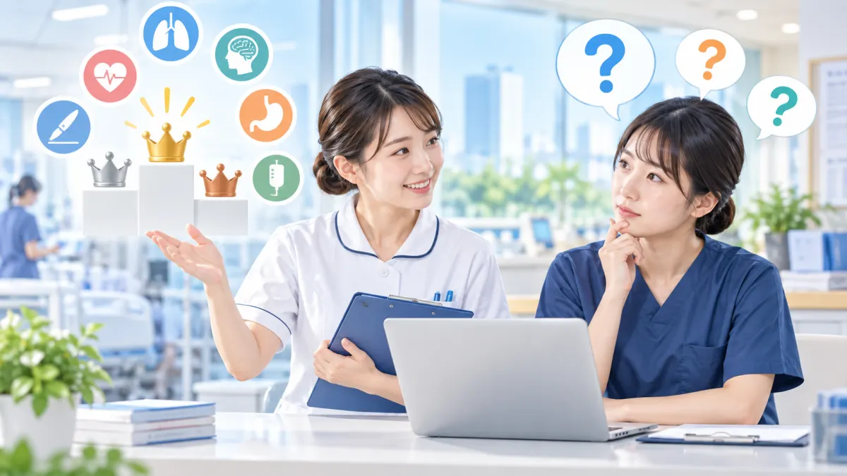 看護師の診療科に関するよくある質問のイメージ