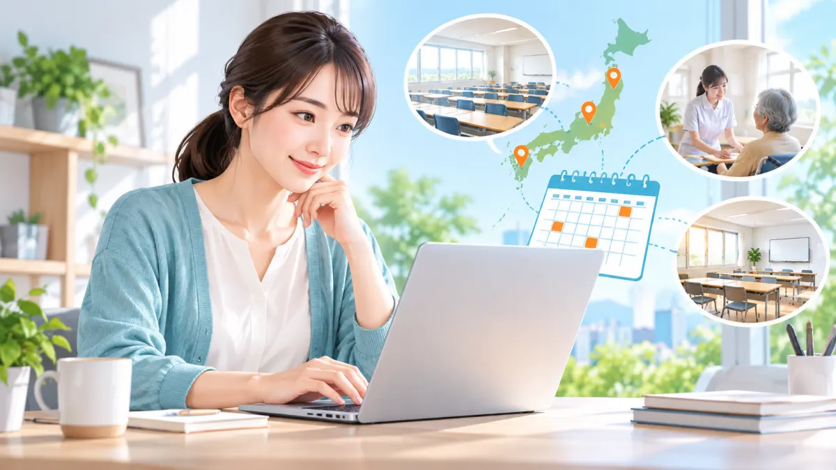 教室・開講日程の探し方のイメージ