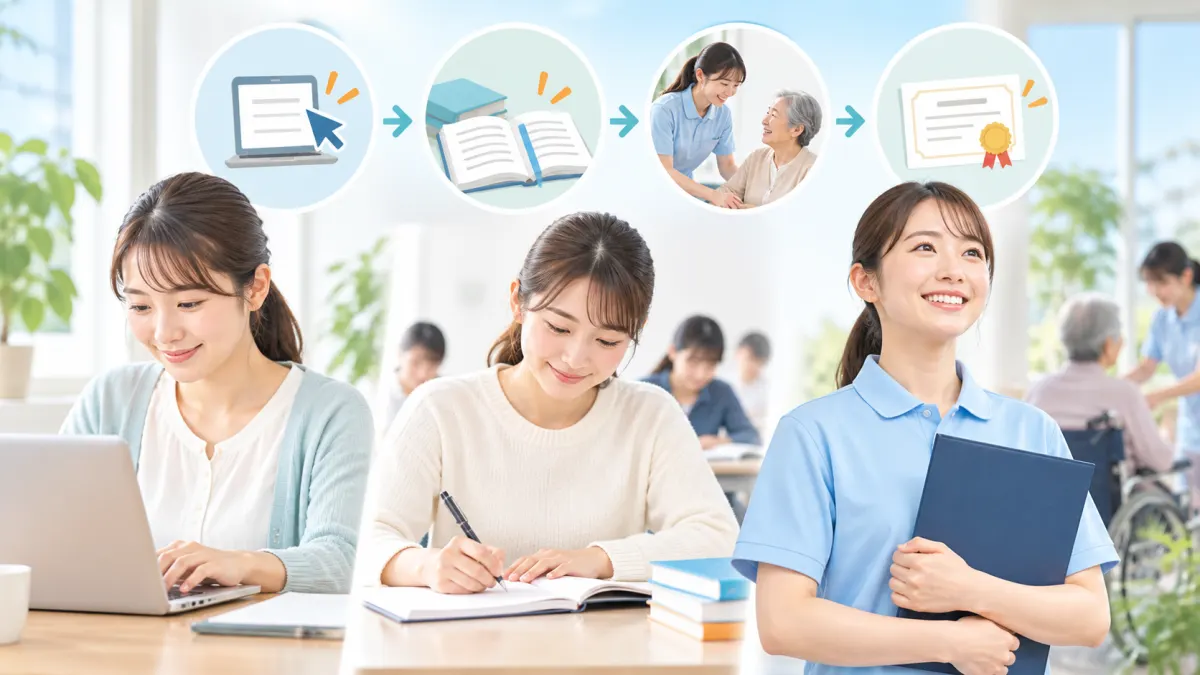 申込みから修了までの流れのイメージ