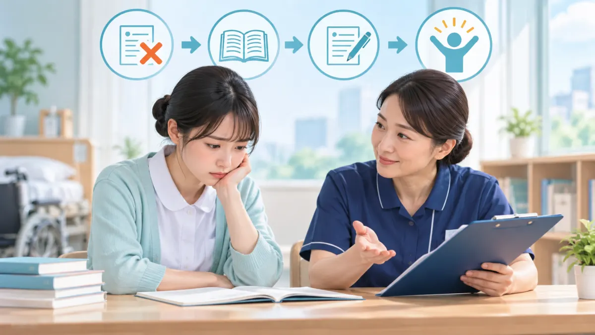 万が一、基準に達しなかったときの流れのイメージ