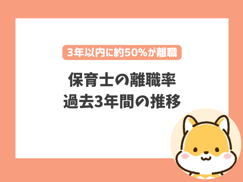 保育士の離職率｜過去3年間の推移